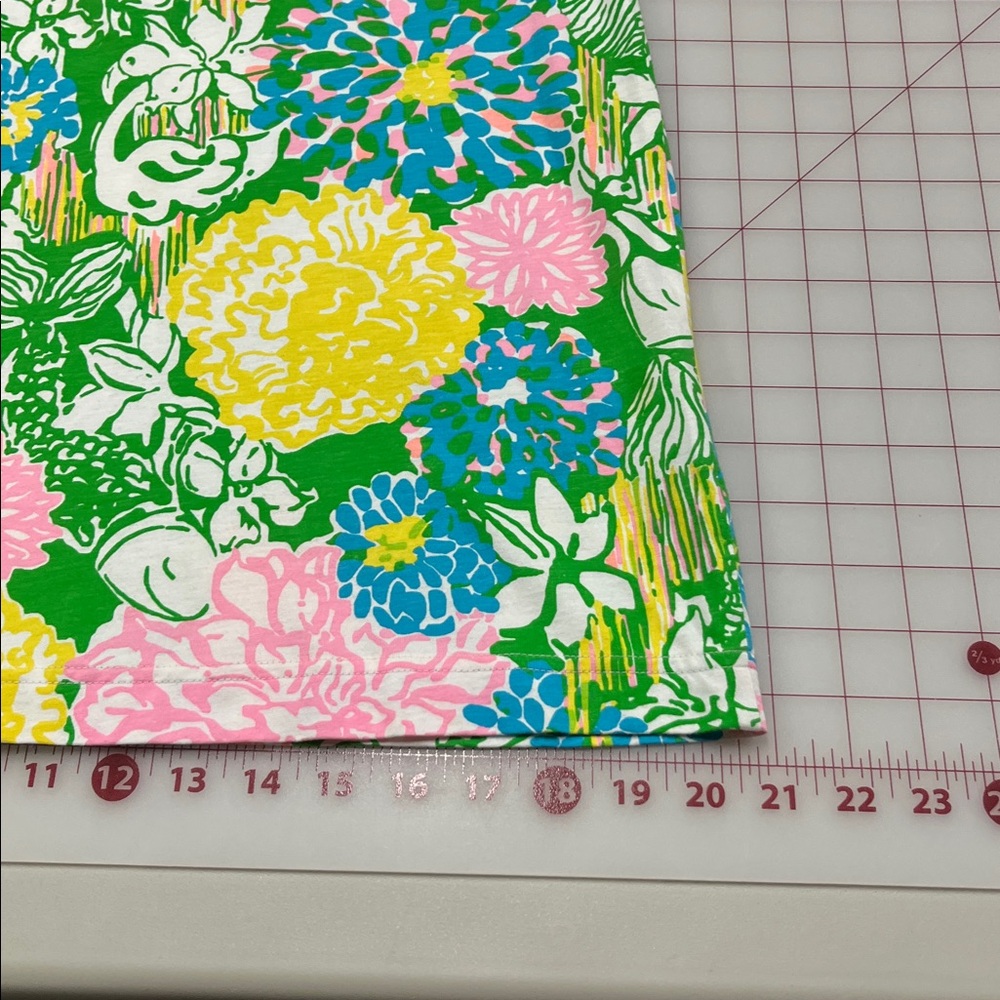 LILLY PULITZER "Palmetto Hibiscus" Palm Beach Preppy Summer Pima Cotton Dress L - Picture 14 of 16